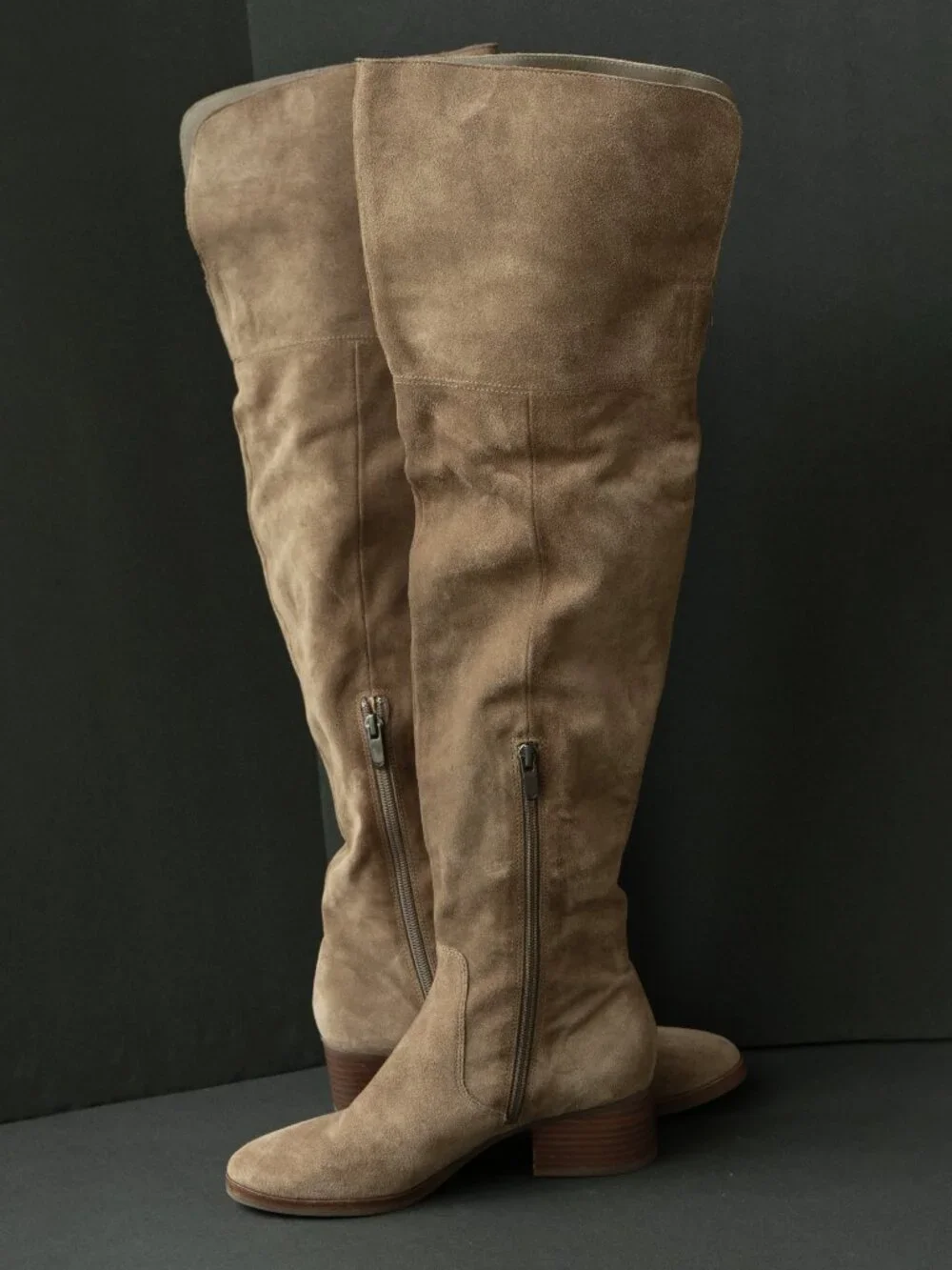 VIA SPIGA Pirate Boots Brown Slouchy Castle Core Goblin Over The Knee Leather